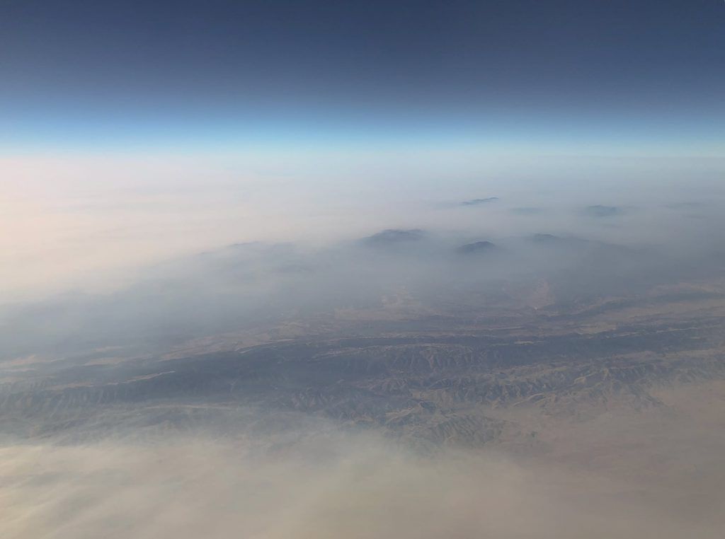 Smoke from the Camp Fire over California.